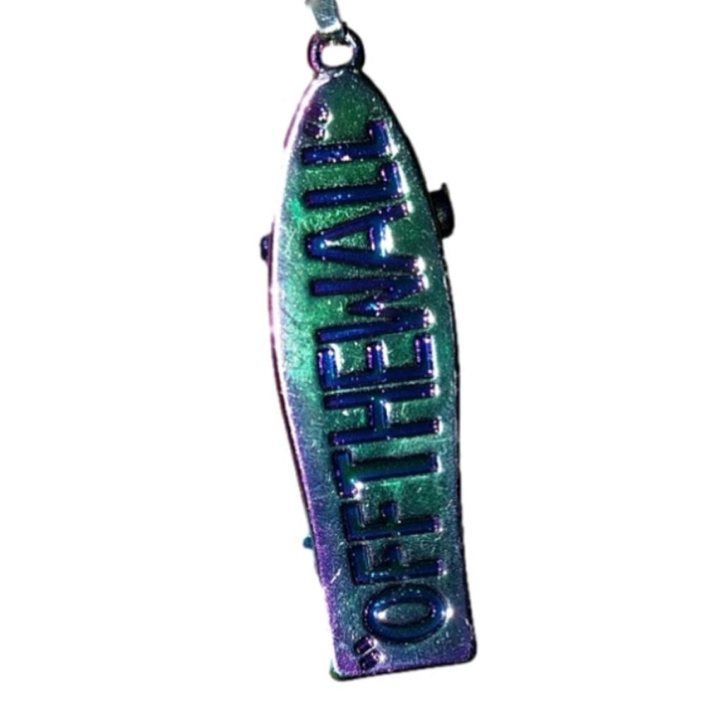 Retro unisex colorful skateboard Necklace